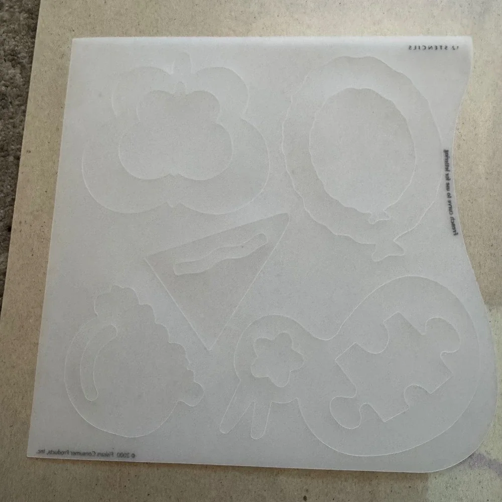 Fiskars Vintage Y2K Stencil Sheet Puzzle Balloon French Curve Scrapbooking Craft